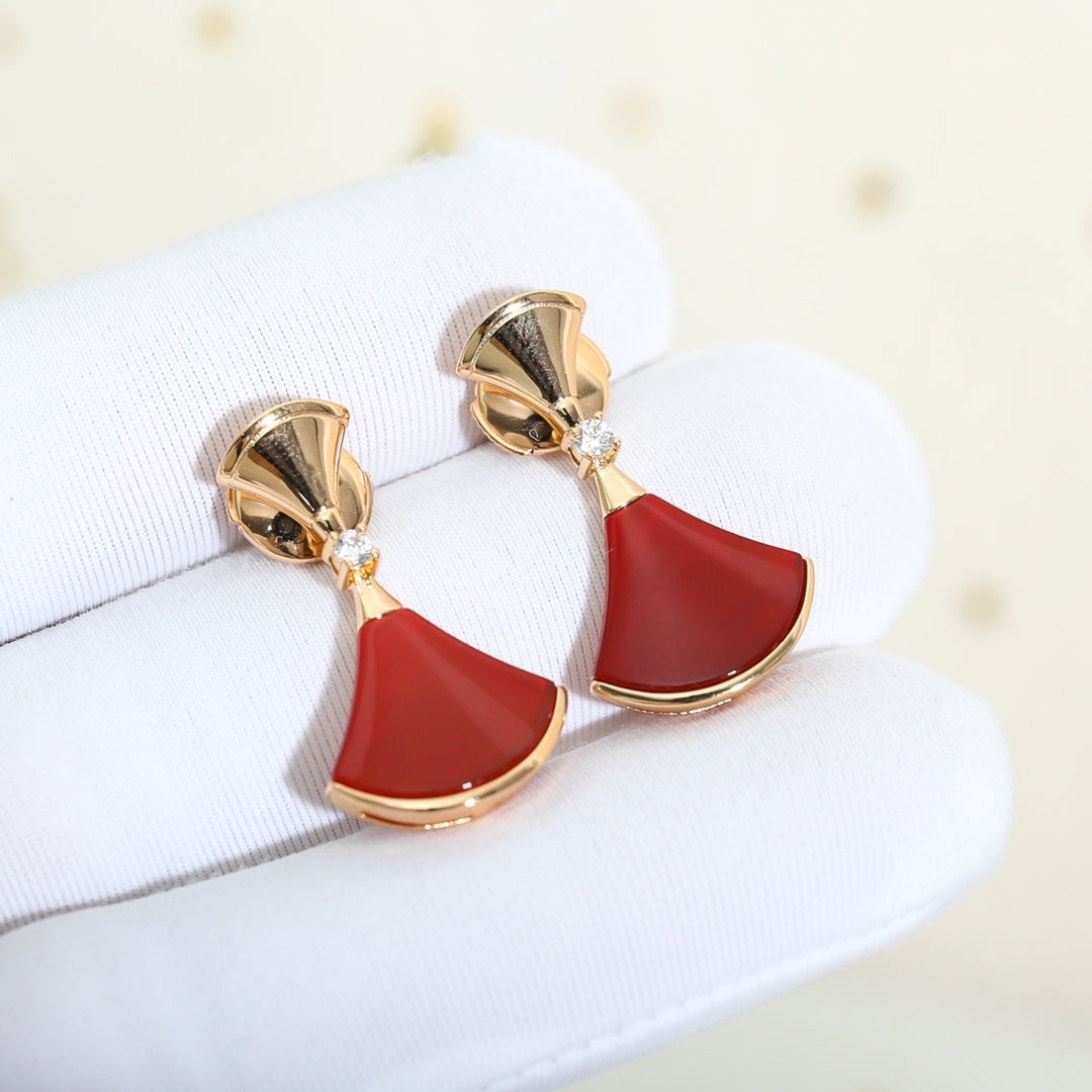 [kincade]DREAM Carnelian PINK GOLD EARRINGS