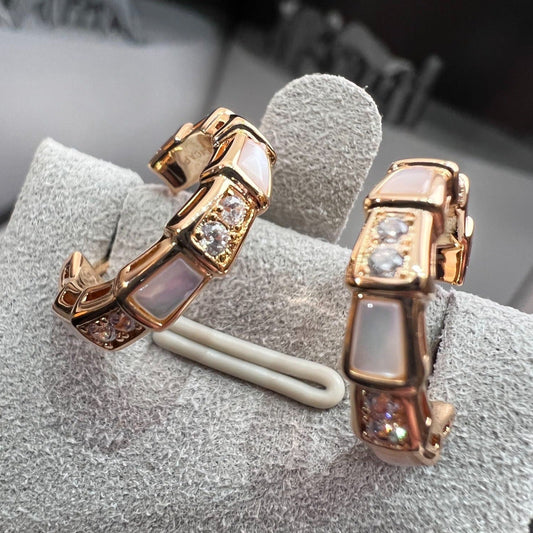 [kincade]SERPENTI MOP PINK GOLD EARRINGS