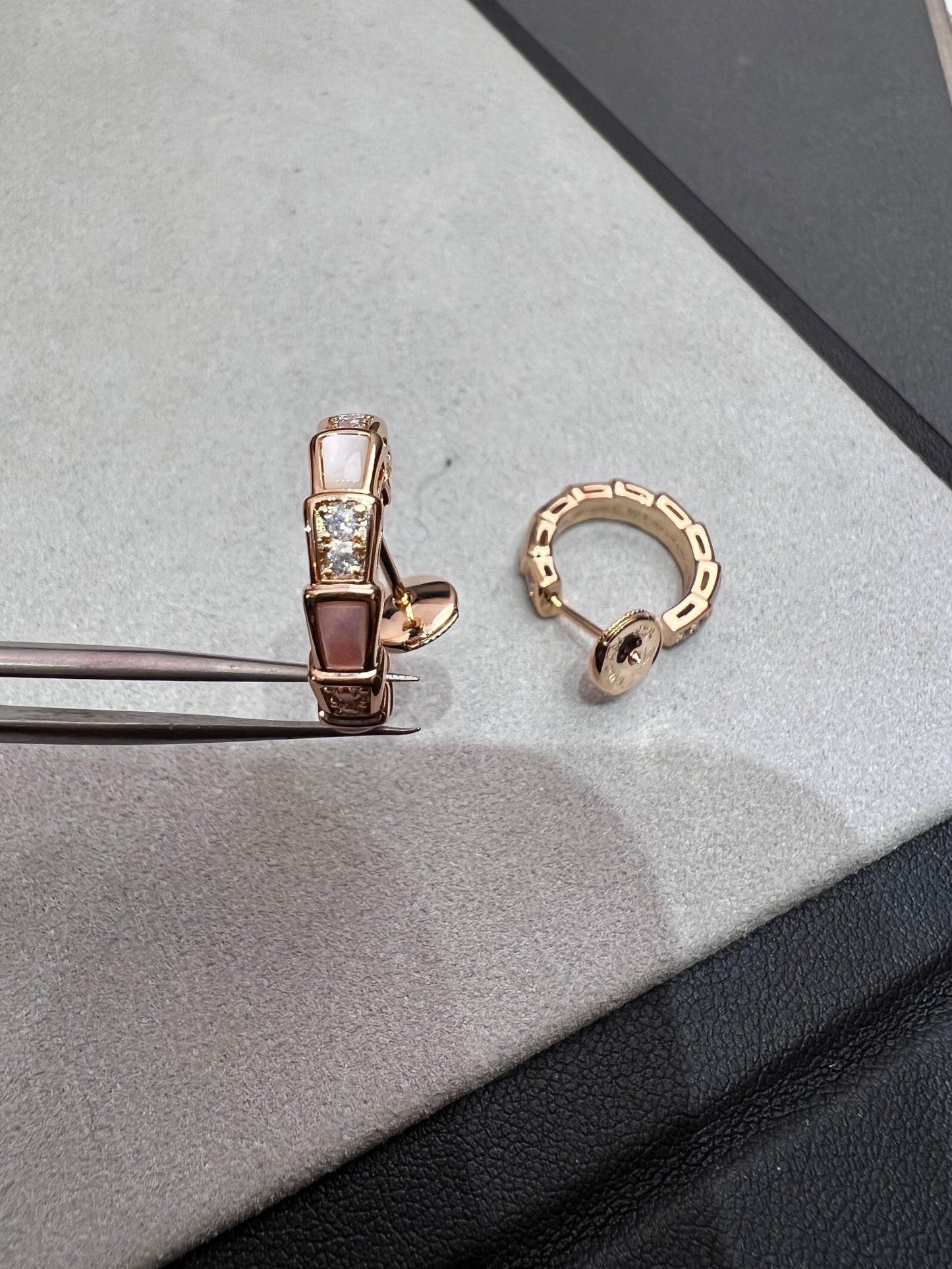 [kincade]SERPENTI MOP PINK GOLD EARRINGS