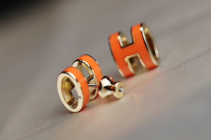 [kincade]MINI POP H EARRINGS ORANGE