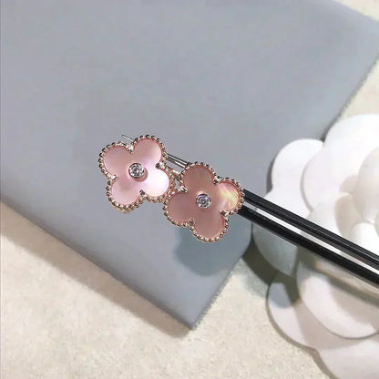 [kincade]CLOVER MEDIUM 1 MOTIFS ROSA MOP DIAMANT OHRRINGE