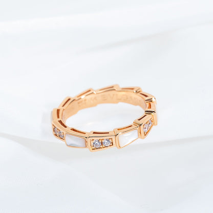 [kincade]SERPENTI RING PINK GOLD DIAMOND MOP 3MM