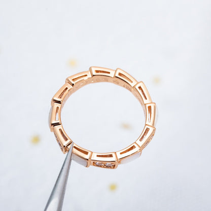 [kincade]SERPENTI RING PINK GOLD DIAMOND MOP 3MM