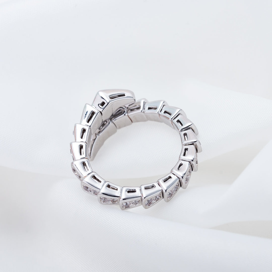 [kincade]SERPENTI RING SILVER DIAMOND PAVED 4MM