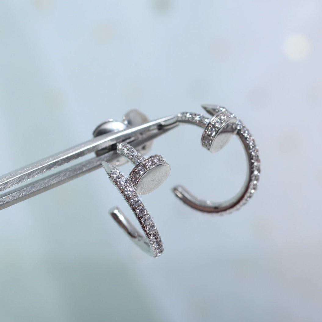 [kincade]JUSTE EARRINGS 12.75MM SILVER DIAMOND