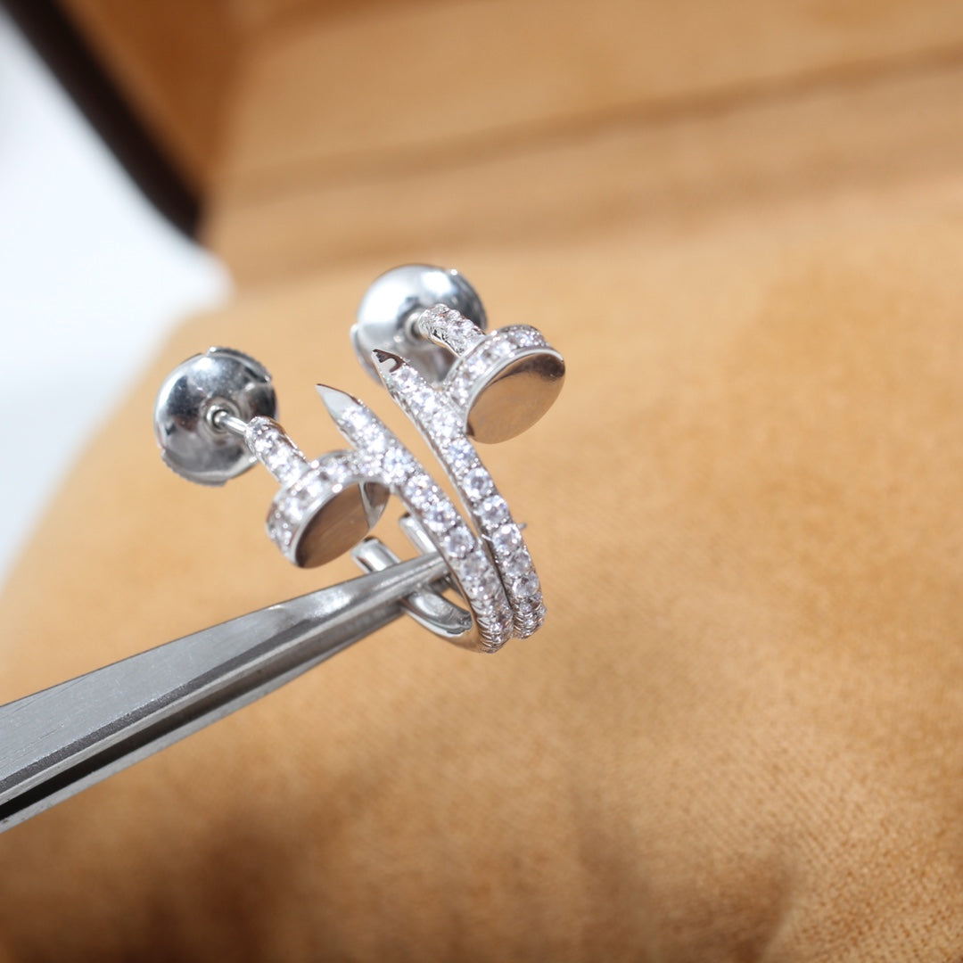 [kincade]JUSTE EARRINGS 12.75MM SILVER DIAMOND