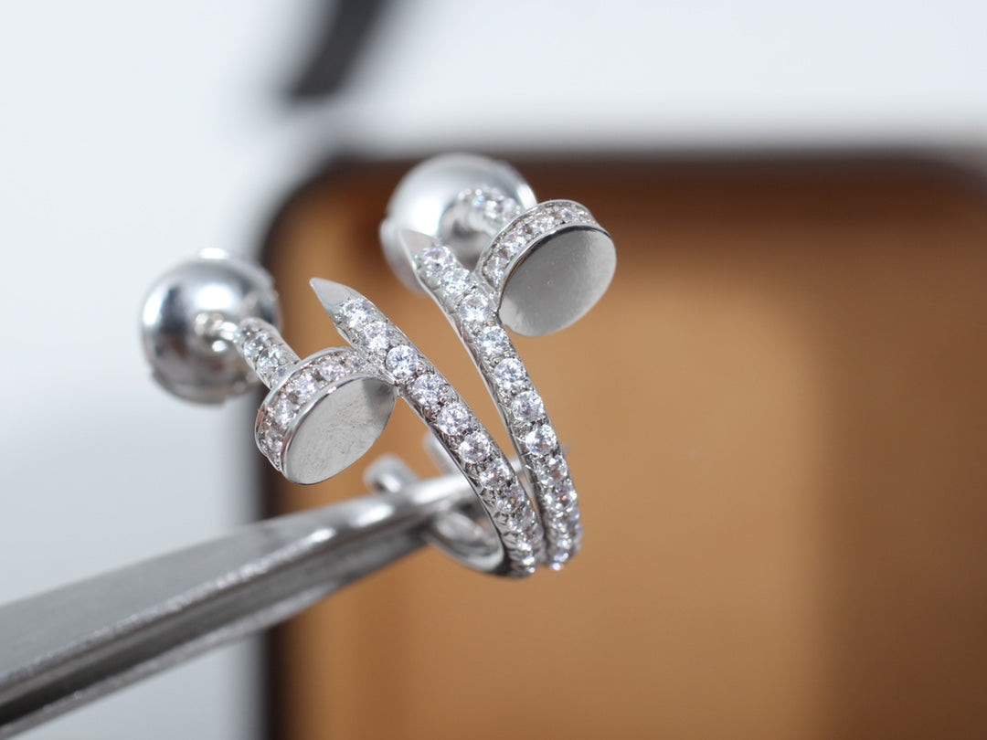 [kincade]JUSTE EARRINGS 12.75MM SILVER DIAMOND