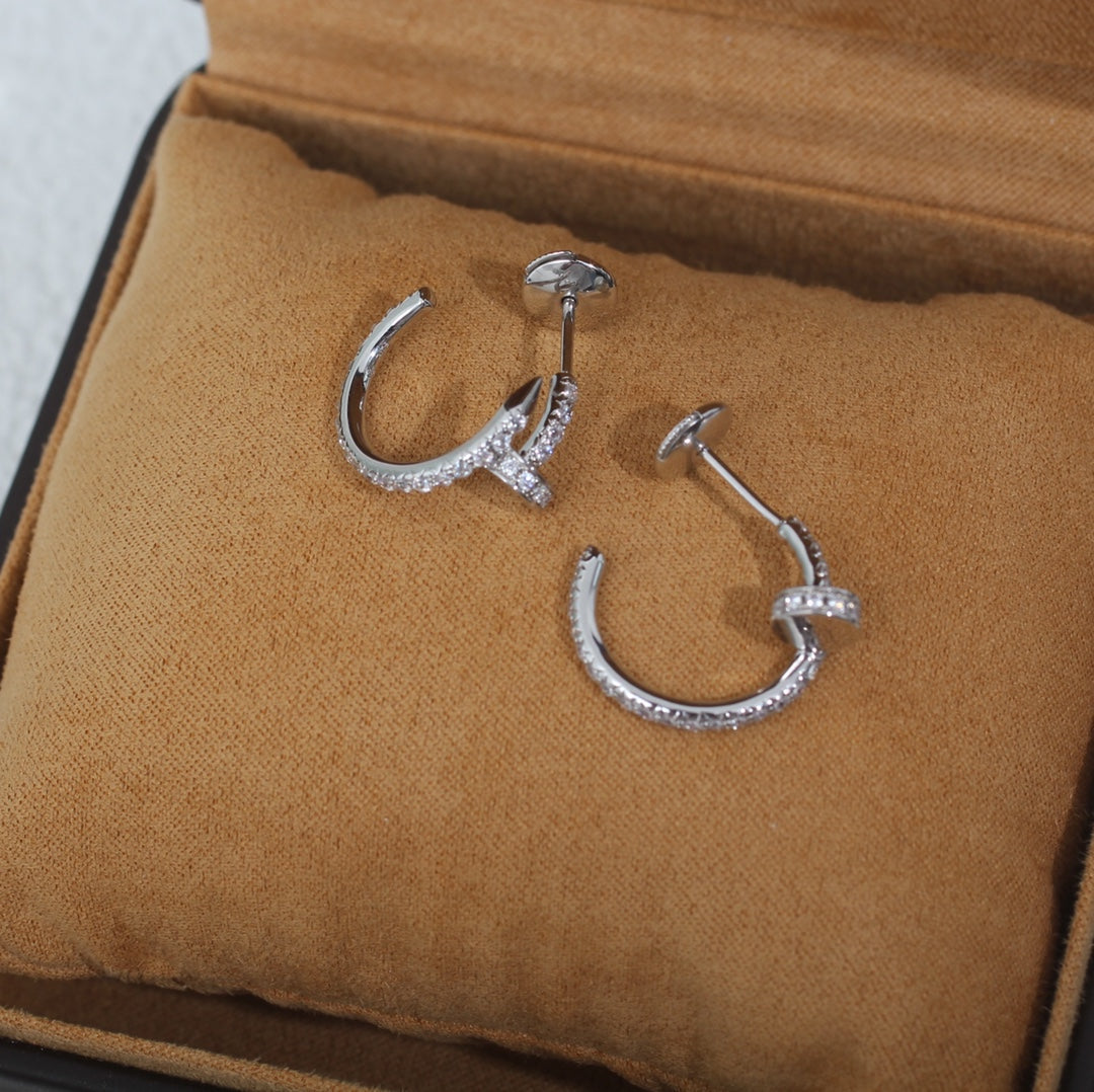 [kincade]JUSTE EARRINGS 12.75MM SILVER DIAMOND