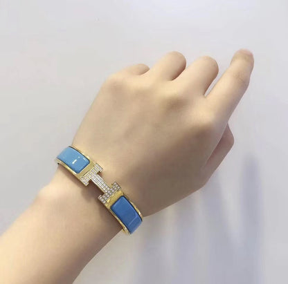 [kincade]H CLOUD BLAU ARMBAND GOLD DIAMANT