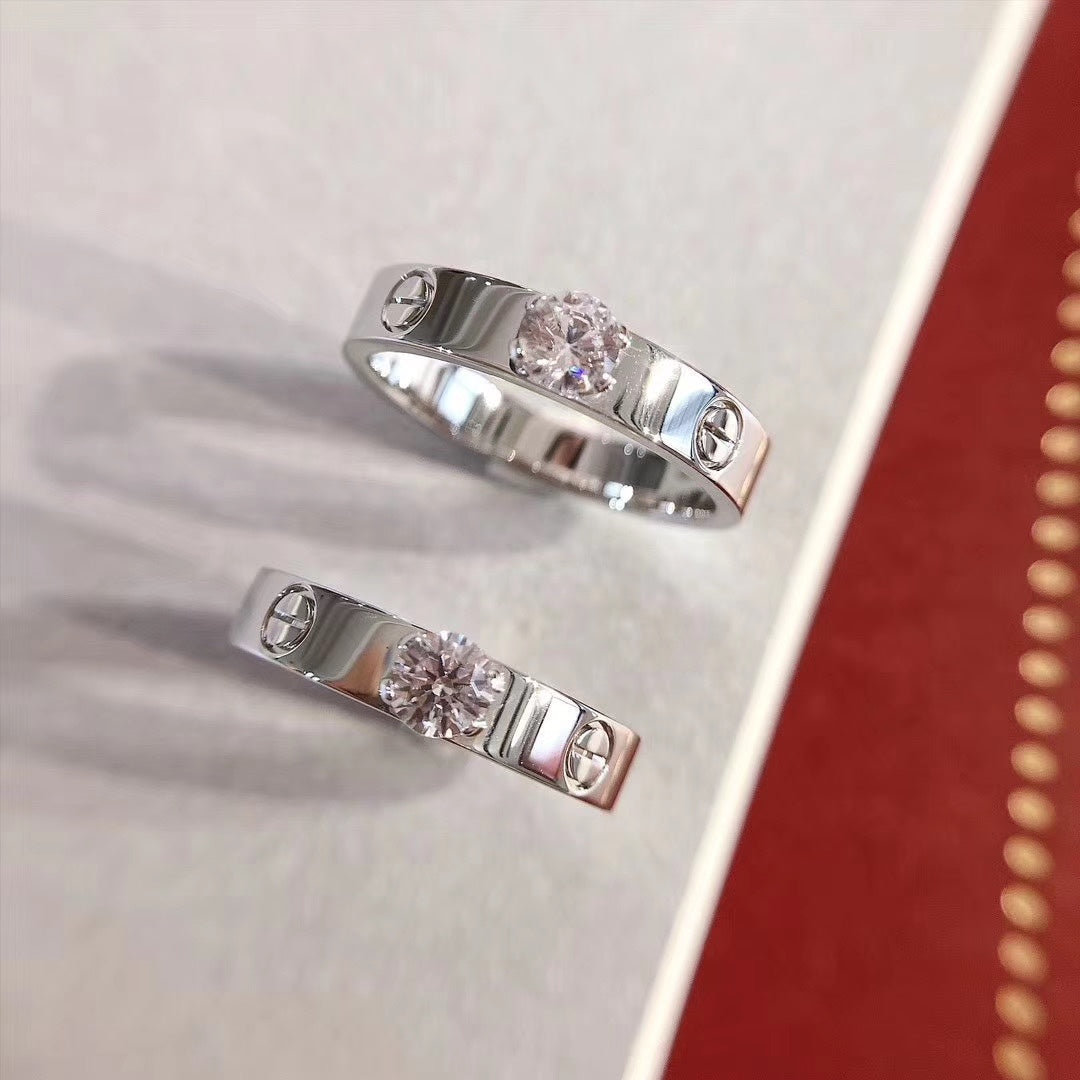 [kincade] LIEBESRING 3,6 MM 1 GROSSER DIAMANT