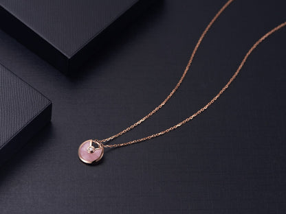 [kincade]AMULETTE ROSE GOLD PINK MOP NECKLACE