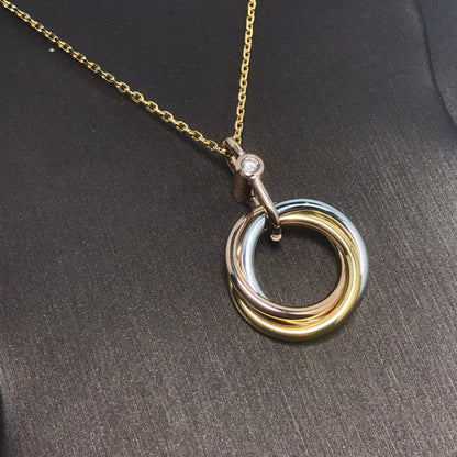 [kincade]TRINITY SILVER GOLD PINK GOLD NECKLACE