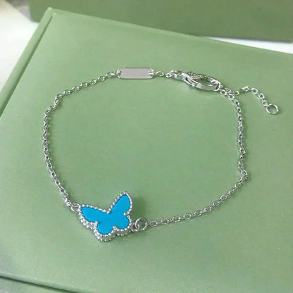 [kincade]BUTTERFLY TURQUOISE BUTTERFLY BRACELET SILVER