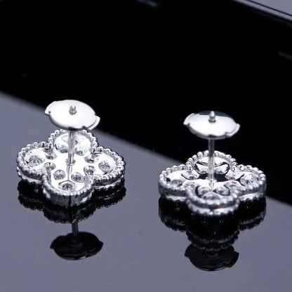 [kincade]CLOVER 1 MOTIFS DIAMOND OHRSTECKER SILBER