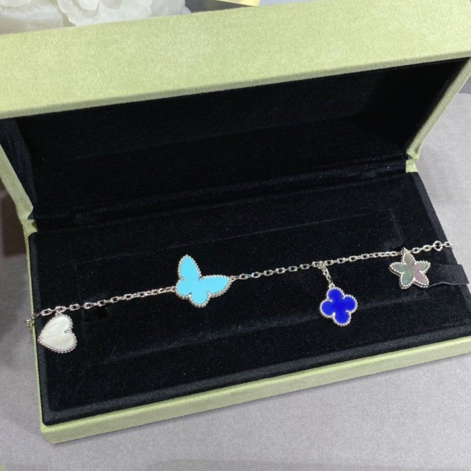 [kincade]LUCKY SPRING SILVER BRACELET 4 MOTIF