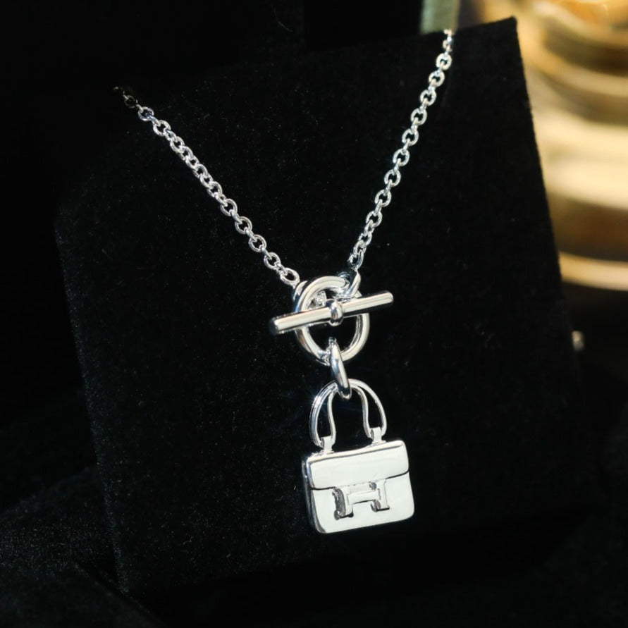 [kincade]POP H PEDANT SILVER NECKLACE