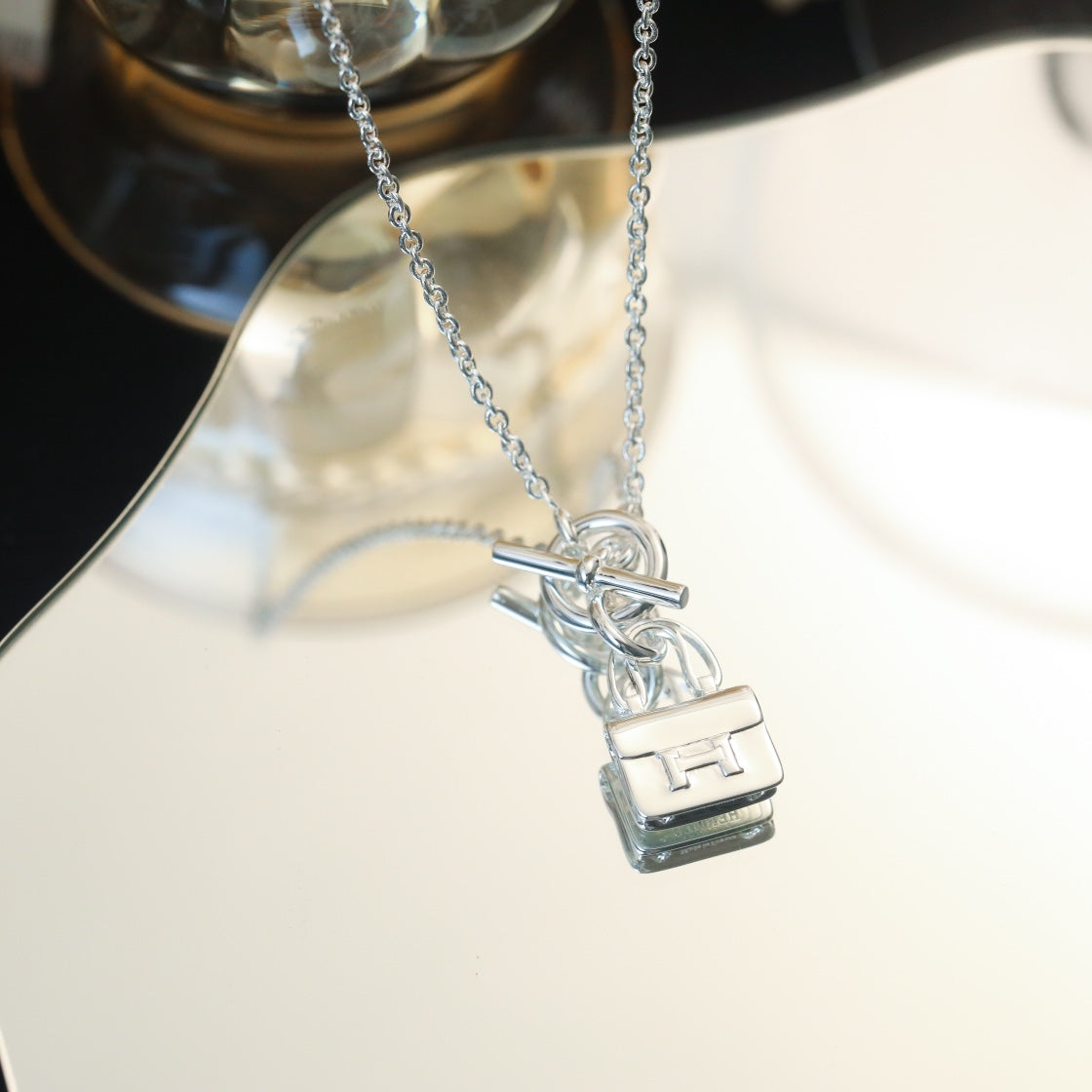 [kincade]POP H PEDANT SILVER NECKLACE