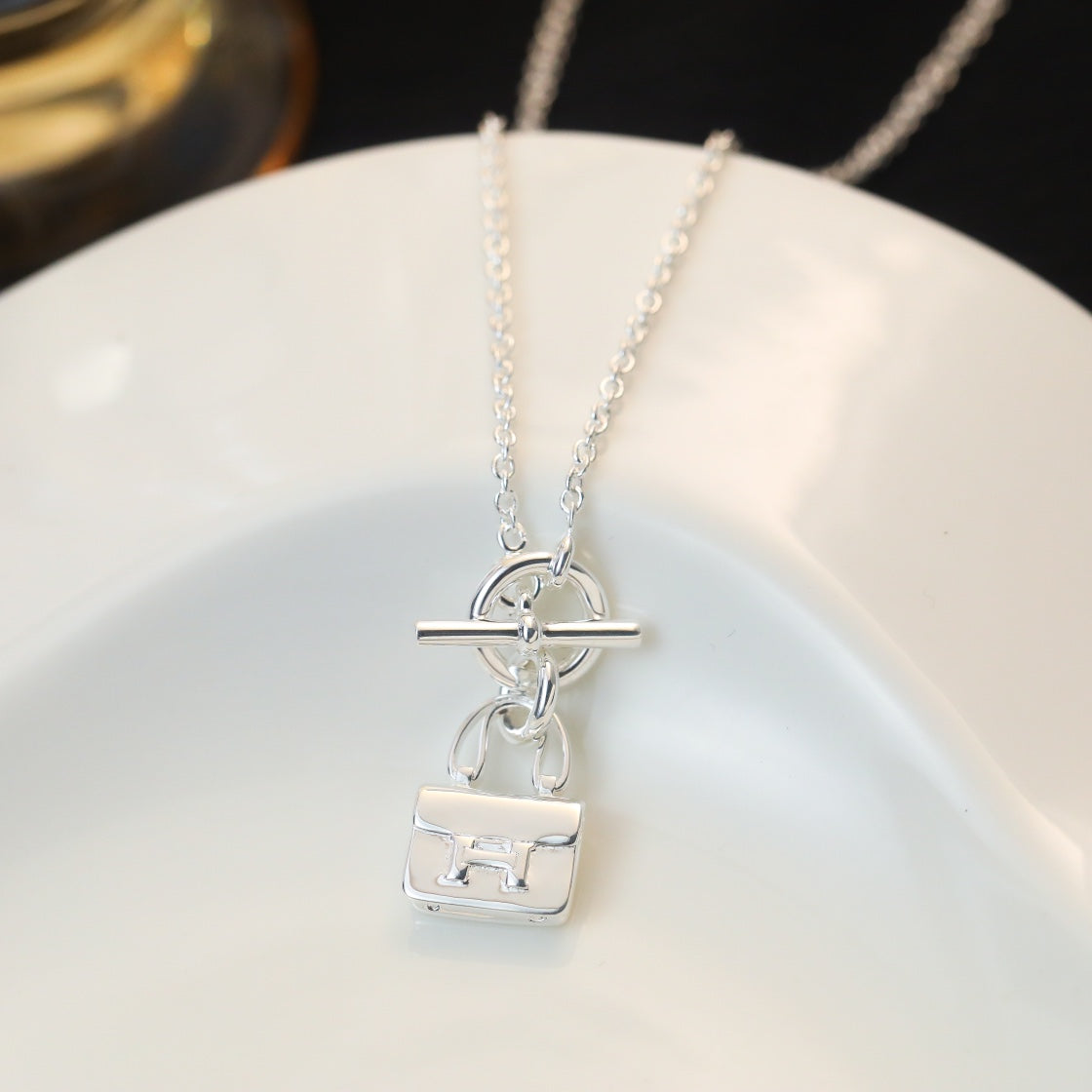 [kincade]POP H PEDANT SILVER NECKLACE