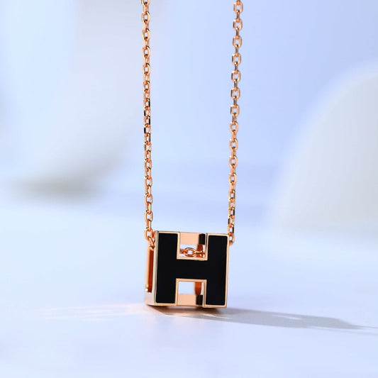 [kincade]H CAGE PINK GOLD NECKLACE