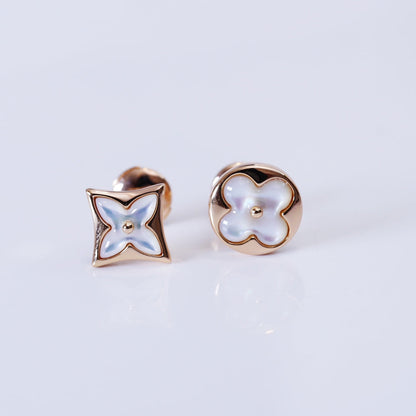 [kincade]STAR AND SUN PINK GOLD MOP STUD EARRINGS