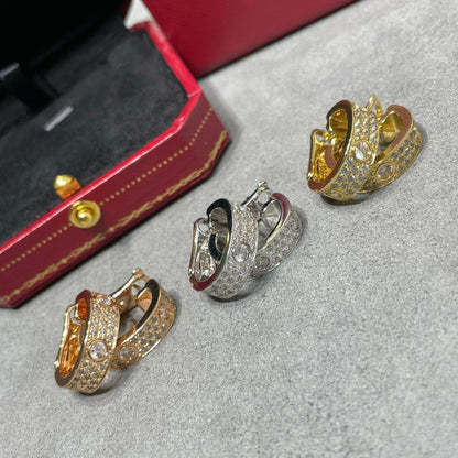 [kincade]LOVE 5.5MM DIAMOND PAVED EARRINGS