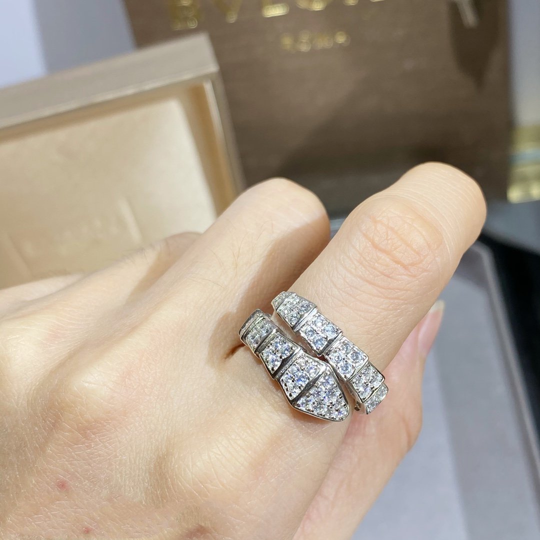 [kincade]SERPENTI RING SILBER MIT DIAMANTEN GEPAPERT