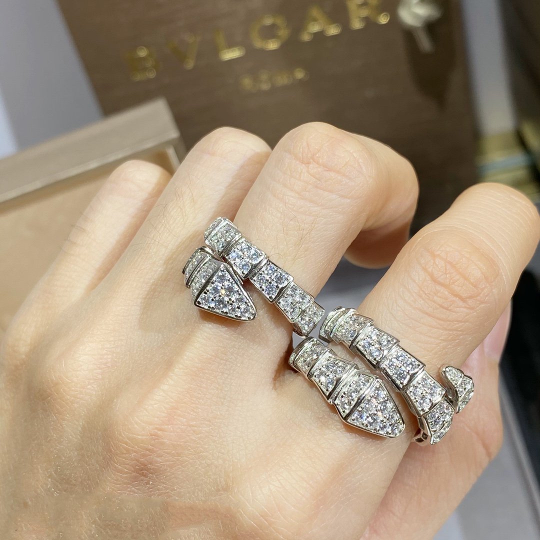 [kincade]SERPENTI RING SILBER MIT DIAMANTEN GEPAPERT