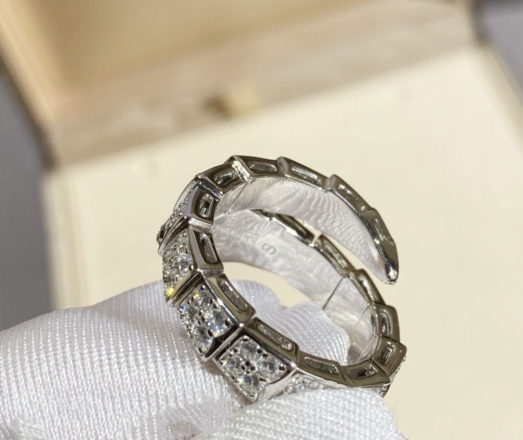 [kincade]SERPENTI RING SILBER MIT DIAMANTEN GEPAPERT