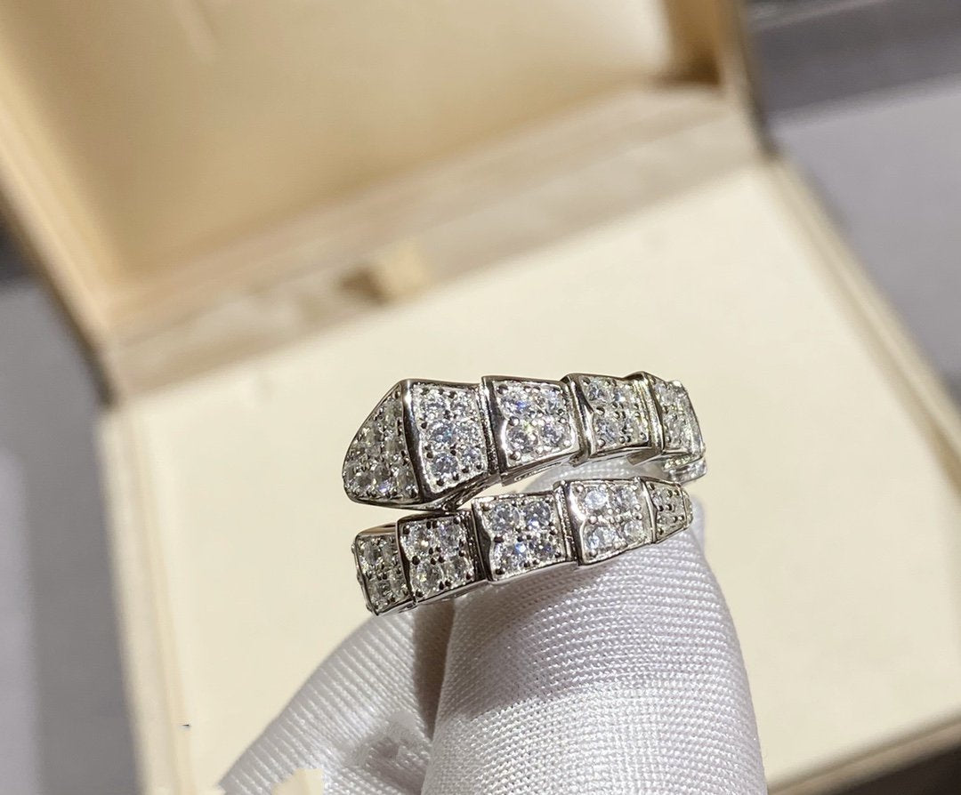 [kincade]SERPENTI RING SILVER DIAMOND PAVED