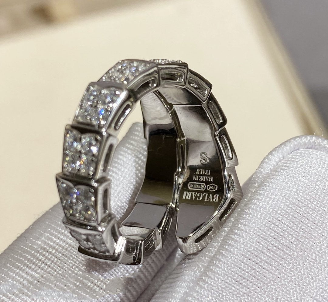 [kincade]SERPENTI RING SILBER MIT DIAMANTEN GEPAPERT