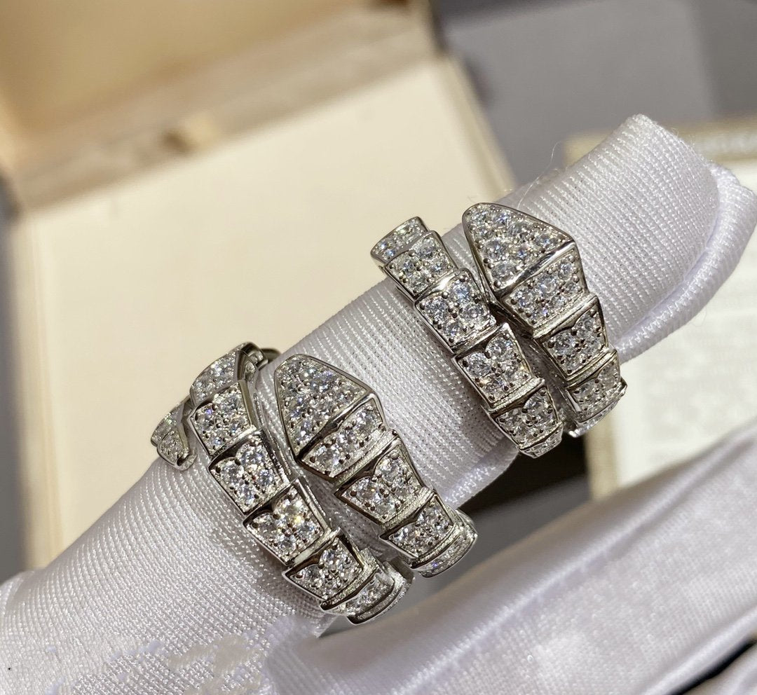 [kincade]SERPENTI RING SILBER MIT DIAMANTEN GEPAPERT