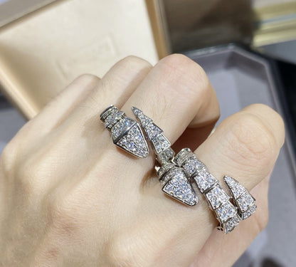 [kincade]SERPENTI LARGE RING SILVER DIAMOND PAVED