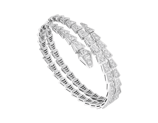 [kincade]SERPENTI ARMBAND SILBER DIAMANT DOPPELREIHIG