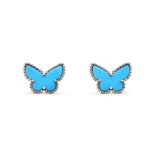 [kincade]BUTTERFLY TURQUOISE EARRINGS SILVER