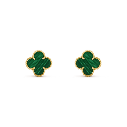 [kincade]CLOVER MEDIUM 1 MOTIFS MALACHIT OHRRINGE