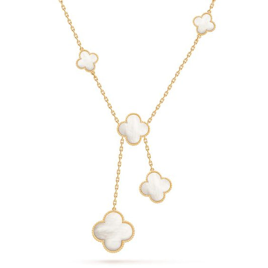 [kincade]CLOVER MOTHER OF PEARL NECKLACE 6 MOTIF