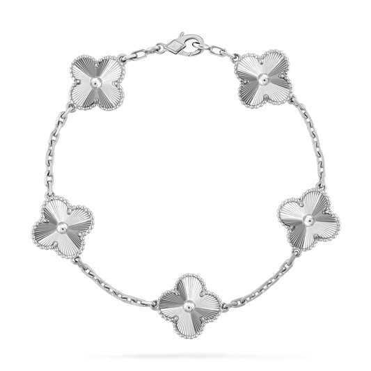 [kincade]CLOVER SILVER 5 MOTIFS BRACELET