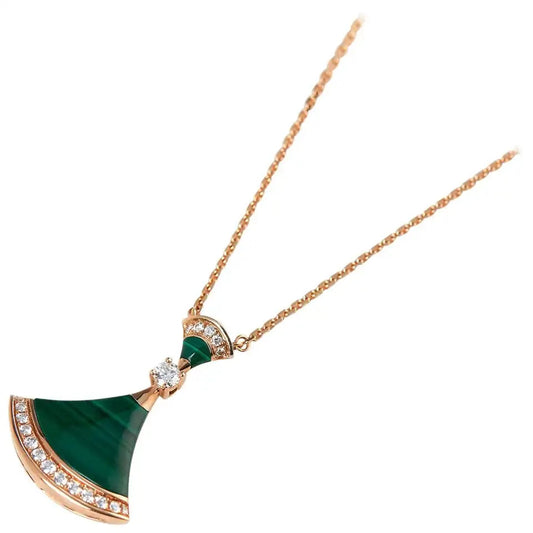 [kincade]DREAM NECKLACE MALACHITE DIAMOND