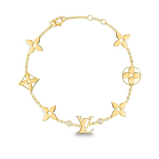 [kincade]STAR AND SUN 7 MOTIFS GOLD BRACELET