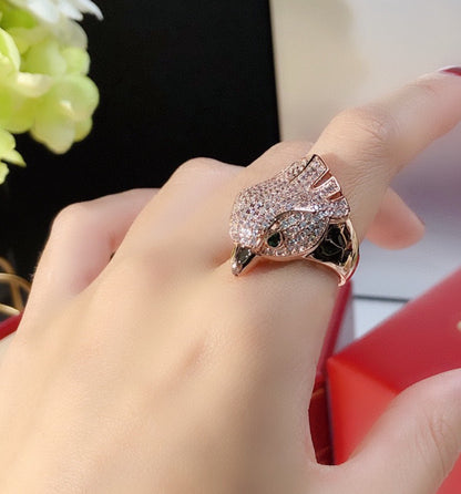 [kincade]LES OISEAUX RING MIT DIAMANTEN BESCHLOSSEN