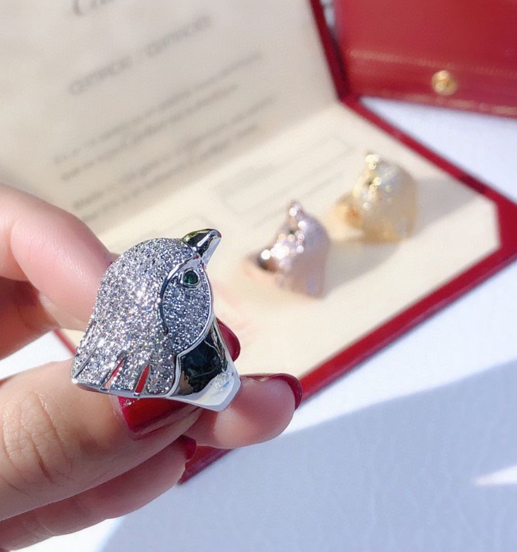 [kincade]LES OISEAUX RING MIT DIAMANTEN BESCHLOSSEN