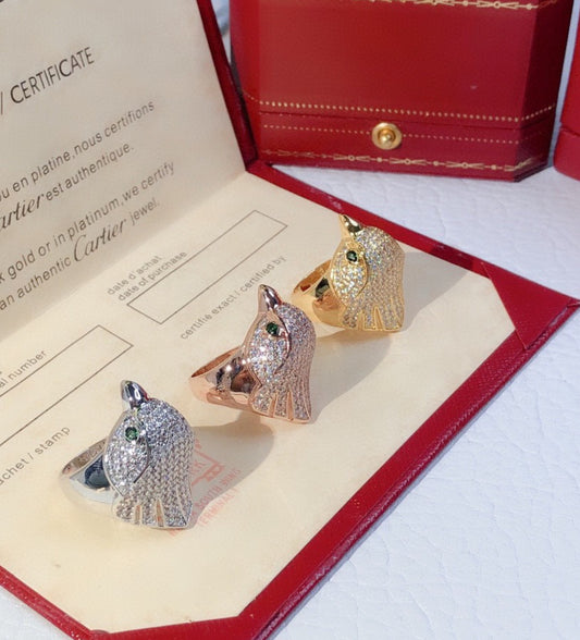 [kincade]LES OISEAUX RING MIT DIAMANTEN BESCHLOSSEN