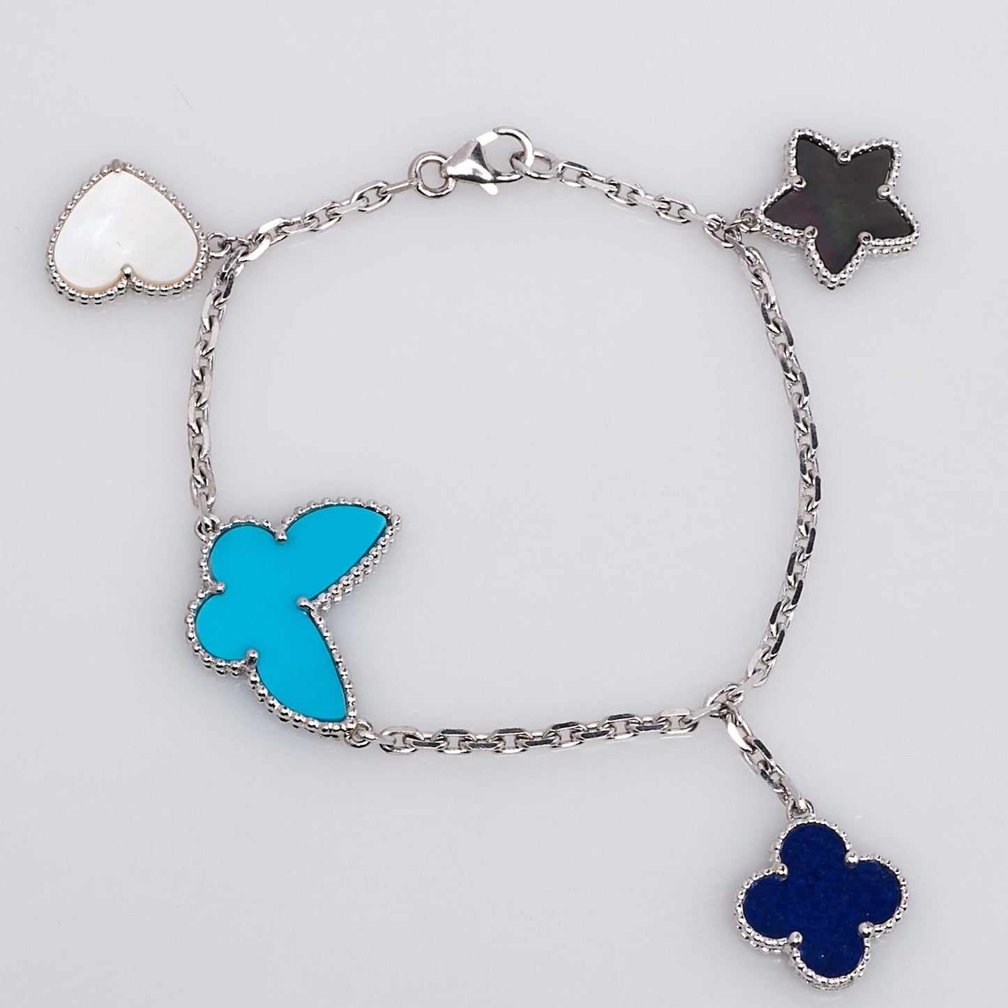 [kincade]LUCKY SPRING SILVER BRACELET 4 MOTIF