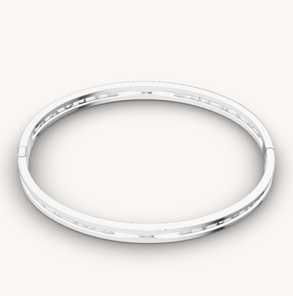 [kincade]ZERO 1 SPIRAL LOGO SILVER BRACELET