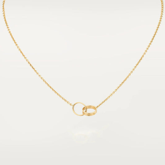 [kincade]LOVE NECKLACE DOUBLE RING GOLD