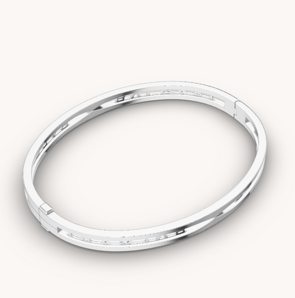 [kincade]ZERO 1 SPIRAL LOGO SILVER BRACELET