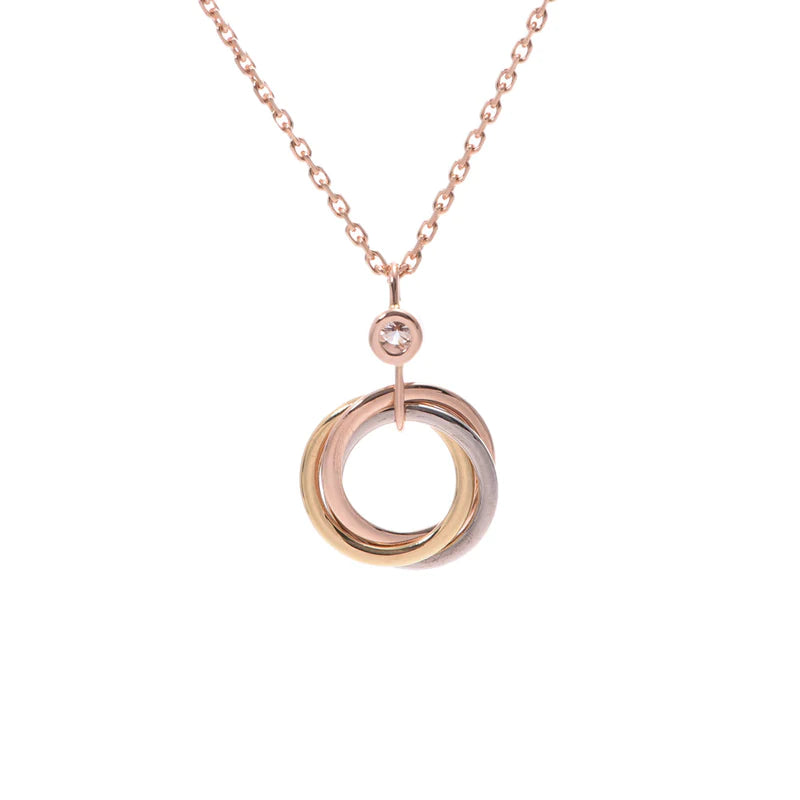 [kincade]TRINITY SILVER GOLD PINK GOLD NECKLACE