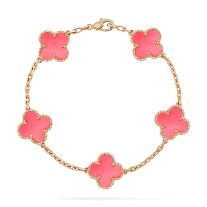 [kincade]CLOVER 5 PINK MOP BRACELET