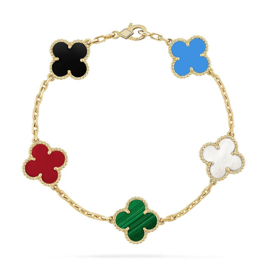 [kincade]CLOVER 5 MOTIFS MULTICOLOR  BRACELET