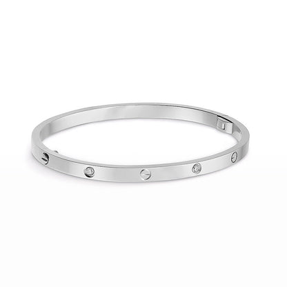 [kincade] LIEBE ARMBAND 3,65 MM 4 DIAMANTEN